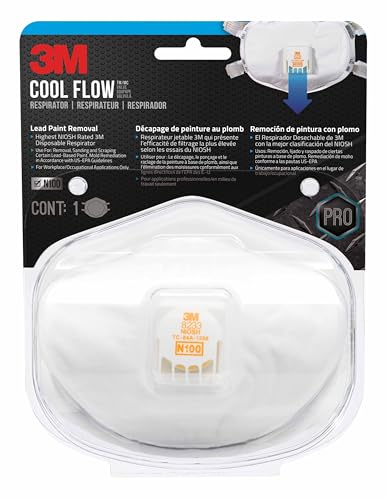 3M Lead Paint Removal Valved Respirator, 1-Pack