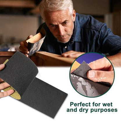 20PCS Sand Paper 800 Grit Sandpaper Sheets, 9 x 3.6 Inch Wet Dry Sandpaper Sheets, Sand Paper for Metal, Wood Furniture, Automotive and Crafts - color: O-800 Grit 20pcs