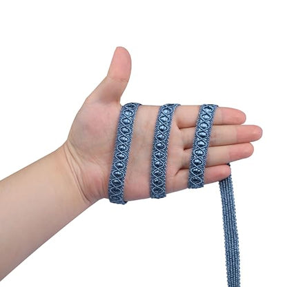 Gimp Braid Trim, 5 Yards 0.59 Inch Fabric Trim, Blue - color: blue, size: 5yard
