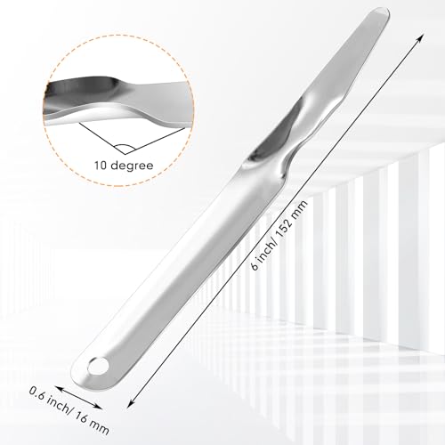 Zonon 6 Pcs Office Staple Remover Tools No Tear Push Style Staple Puller Stainless Steel Flat Staplers for Office Home Business, Silver