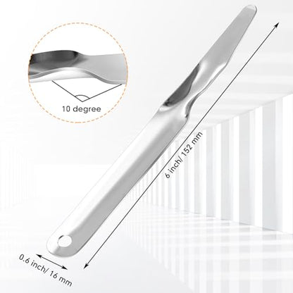 Zonon 6 Pcs Office Staple Remover Tools No Tear Push Style Staple Puller Stainless Steel Flat Staplers for Office Home Business, Silver