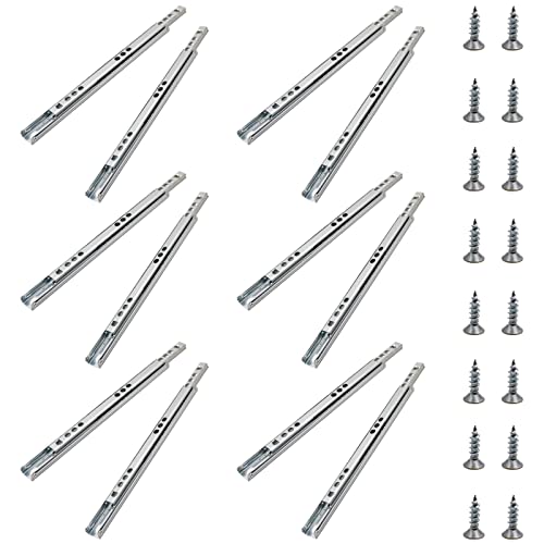 15.7 Inch Drawer Slides, 0.7" Wide, Pack of 12 - color: Style 1, size: 15.7" - 12PCS