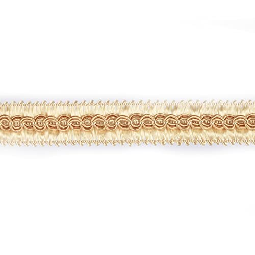 6.5 Yard Handmade Basic Trim,0.59" Diameter Gimp Braid - color: light coffee, size: 6.5
