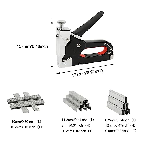 Upholstery Staple Gun Heavy Duty, 3 in 1 Staple Gun Kit with 1200 Staples