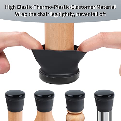Ezprotekt Chair Sliders for Carpet Furniture Pads Glides for Chair Table - size: Black-XL