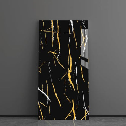 Haimin 3D Wall Panels Peel and Stick Marble Tile Look 10 Pack Waterproof - color: Black Gold-6018