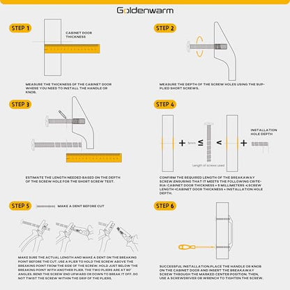 Goldenwarm 10 Pack Brushed Nickel Cabinet Knobs T Bar Knobs, 2Inch - color: ‎Brushed Stainless Steel