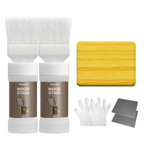Wood Stain and Sealer, Built‑in Brush, Golden Oak, 2 Pack, 10.6 Oz - color: Golden Oak, size: 2 Pack