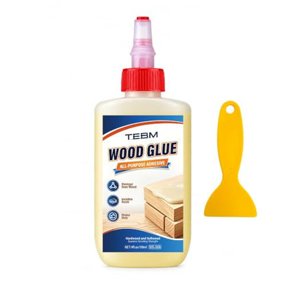 Woodworking Glue Craft Adhesive - Clear Drying Liquid Glue for Wood Crafts, Joints & Wooden Toys - Fast Set Carpentry Repair