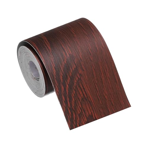 MECCANIXITY Wood Grain Repair Tape, 2 Inch x 16 Feet Self Adhesive Wood Grain Tape Multi-Purpose Wallpaper Border Trim for Furniture Floors Windows Doors Tables Home, Dark Red - color: Dark Red, size: 2 Inch x 16 Feet