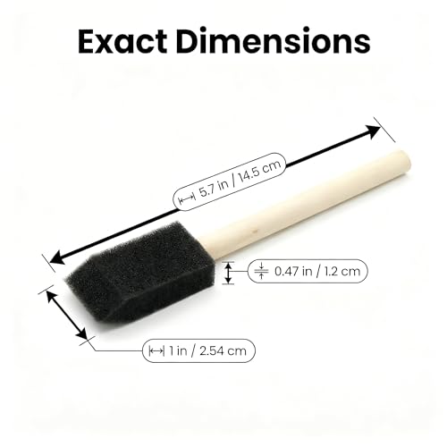 50pcs 1" Foam Brush with High Density Foam - size: 1inch 50pcs