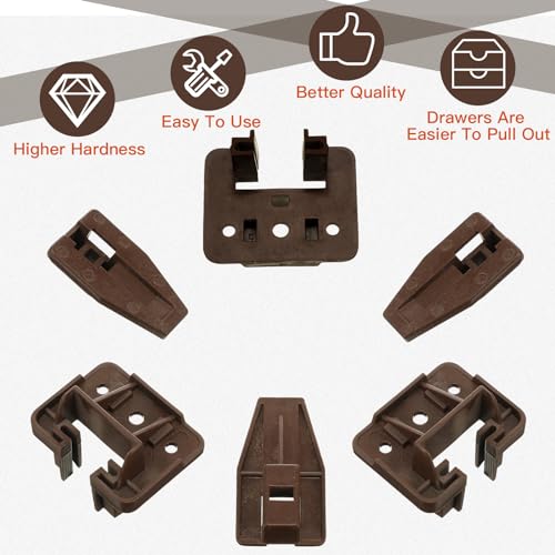 Ripeng 20 Set Drawer Slides and Guides Replacement with Stoppers