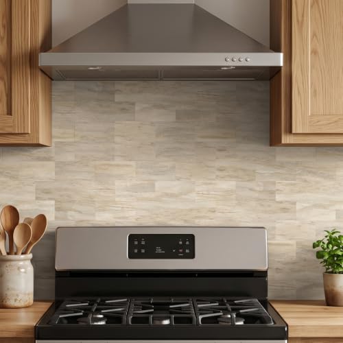 10 Sheets Warm Beige PVC Subway Tiles Peel and Stick Backsplash,11.8''x11.8'' Heat Resistant Stick on Tiles for Kitchen,Waterproof Peel and Stick Wall Tiles for Bathrrom - color: Warm Beige Stone