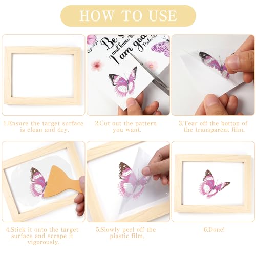 12 Pcs Bible Verses Rub-On Transfers for Furniture & Crafts - style: Bible Verses; Butterfly