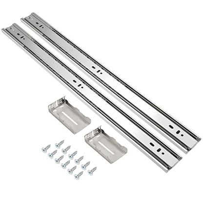 Gobrico 10 Pairs 20-Inch Rear/Side Mount Soft Close Drawer Slides with Brackets, Full Extension 3-Fold Drawer Glides, Ball Bearing Heavy Duty Cabinet Dresser Slides and Glides - size: 20 Inch