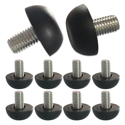 Hooshing 10PCS 8mm x 1.25 M8 Stainless Steel Adjustable Furniture Levelers - size: M8