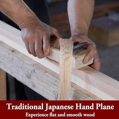 SUIZAN Kanna Japanese Wood Planer 2" Double Blade - Hand Block Plane - size: 2 inch (50mm) 2-Blade