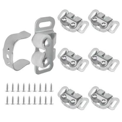 6 Set Mobile Home Cabinet Door Catch, Cupboard Closet Double Post Roller