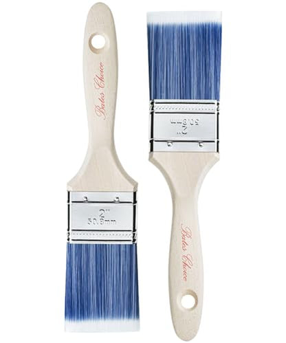 Bates Paint Brushes - 2 Inch, 2 Pack, Treated Wood Handle, Stain & Wall Brushes - color: Wood Handle, size: 2 Pack, 2"
