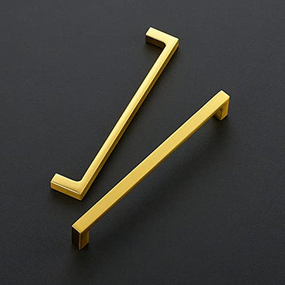 Ravinte Brushed Brass Solid Pulls Cabinet Handles 6-1/4 Inch 30 Pack - size: 6-1/4 Inch Hole Center