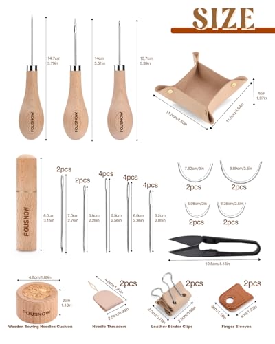 Upholstery Repair Kit, Leather Sewing Kit with Thick Handle Sewing Awl