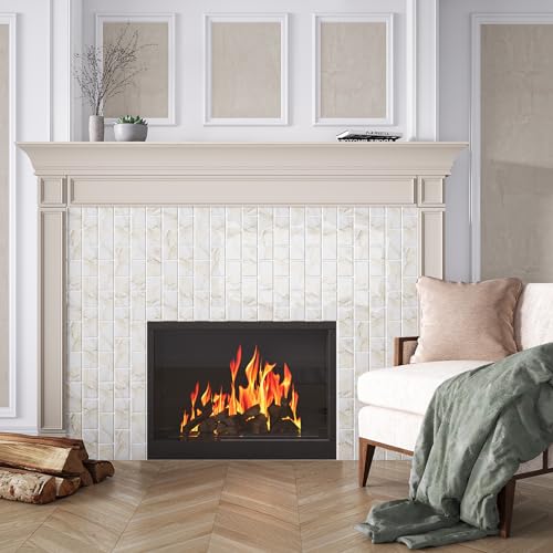 VEELIKE Gold Marble Subway Tile Peel and Stick Backsplash for Kitchen Back Splash Tile Stickers 6-Sheets Adhesive Stick on Backsplash Peel and Stick for Bathroom Renter Friendly Wall Tiles 12''x12'' - size: Box of 6 Tiles