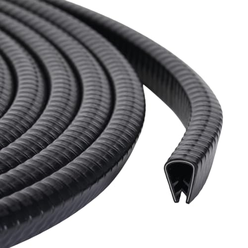 25ft U-Shape Edge Trim Rubber Edge Banding with Metal Clips 3/8" W x 1/2" H Fits Gap 3/64" to 1/4" Car Door Edges Guard Protector, Weather Stripping for Sheet Metal, Car Doors, Table Corner - size: 25ft, 3/8"W X 1/2"H