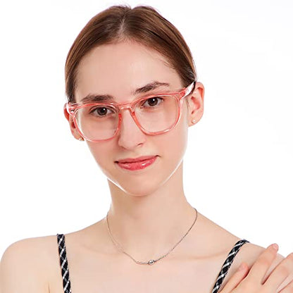 TOREGE Safety Goggles, Pink Safety Glasses With Anti-Fog And Anti-Blue Light Lense, Light And Comfortable, Perfect Alternatives To Regular Protective Eyewear Goggles For Nurses(Light Pink&Clear Lens) - color: Light Pink&clear Lens