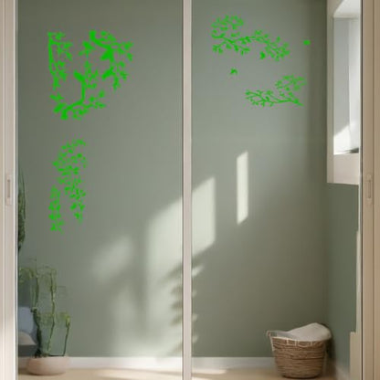 Ymapinc Wall Stencils for Painting, 5Pcs Leaf Vine Pattern Large Reusable