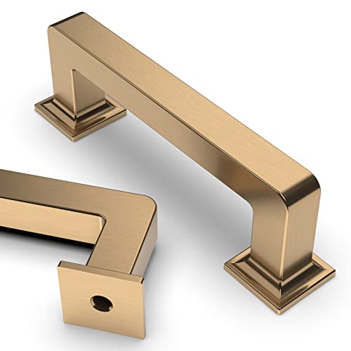 Asidrama 10 Pack 3 inch Champagne Bronze Kitchen Cabinet Handles - color: Champagne Bronze, size: 3" Hole Center(76mm)
