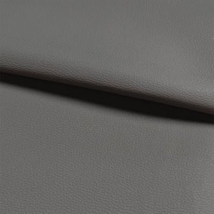 Grey Faux Leather Fabric 197"×55" Lychee Grain Upholstery Vinyl - color: Gray Lychee Grain, size: 197"x55" (500cm x 140cm)