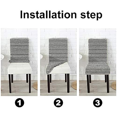 Mrcrypos Dining Chairs Covers Abstract Black Dye Fabric Slipcover Chair Cover Set of 4 Elastic Chairs Covers for Kitchen Living Room Restaurant - color: Abstract-6, size: 4