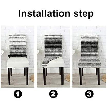 Mrcrypos Dining Chairs Covers Abstract Black Dye Fabric Slipcover Chair Cover Set of 4 Elastic Chairs Covers for Kitchen Living Room Restaurant - color: Abstract-6, size: 4