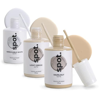 spot. Bundle Touch Up-Paint Beige Matte 3 Pack and White Matte 3 Pack