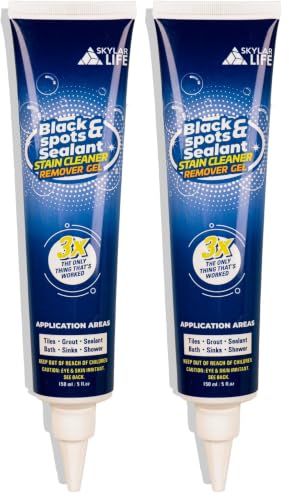 SKYLAR LIFE Grout Silicone Caulk Whitener, Black Stain Problem Solver, Best for Home Sink,Kitchen,Showers,Bathroom and Floor Tile (2-Pack) - size: 5 Fl Oz (Pack of 2)