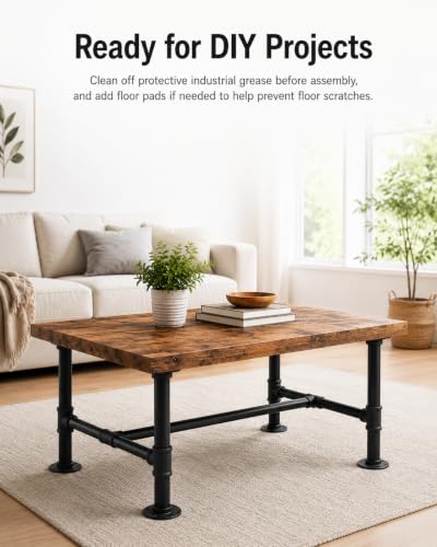 16" H-Shape Metal Table Legs Set - size: 16'' x 7.87''