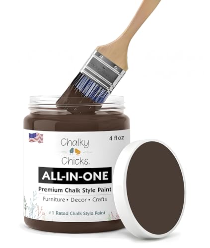 Chalky Chicks Alaskan Brown Bear 4 Fl Oz Chalk Paint for Furniture - color: Alaskan Brown Bear (Brown), size: 4 Fl Oz (Pack of 1)