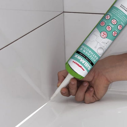 Kitchen & Bathroom Silicone Caulk– 100% Clear Silicone Sealant Waterproof for Sinks, Tubs, Shower Seal & Toilet Seal – Crack-Proof, Quick-Dry Formula Silicone Caulking, 12-Pack - style: 12 Pack