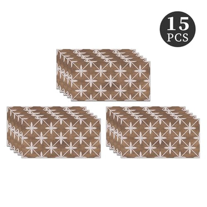Peel and Stick Backsplash Tile Sticker,15pcs Brown,5.91"x11.81" - color: Hzw-gas-026, size: 5.91 x 11.81 inch