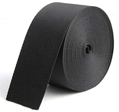 LIUSM 10 Yard Nylon Webbing Strap,Black Durable Flat Straps (2 inch)