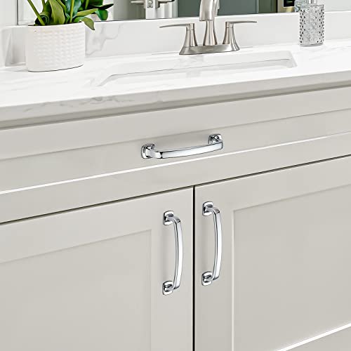 Ravinte Arch Cabinet Pulls 3-3/4in 10 Pack Polished Chrome Cabinet Handles - color: Polished Chrome, size: 3-3/4 inch hole center