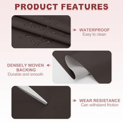 PATIKIL 63x39.4in Faux Leather Sheets, Faux Leather Fabric Sheets Vinyl Fabric Synthetic Soft Waterproof PVC for Replacement Upholstery Car Furniture Sofa Boat Marine, Black Coffee - color: Black Coffee