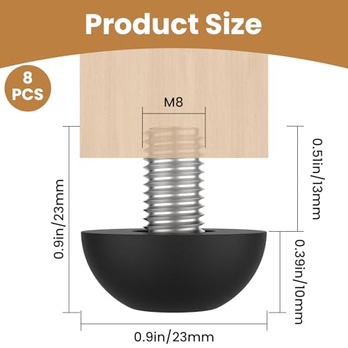 8 Pcs M8 Adjustable Furniture Leveling Feet