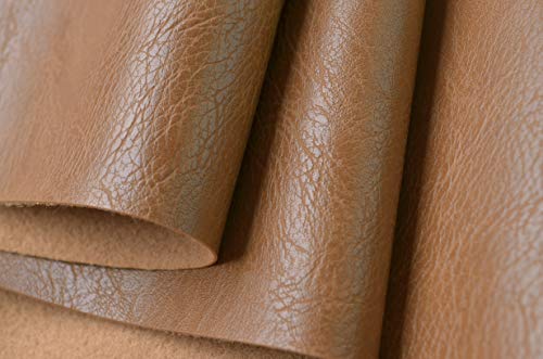 Wento Thick Faux Leather Fabric Soft Skin Grain PU Leather for Furniture Cover Reupholster Sofa Chairs Cushions Vinyl Upholstery (1 Yard, Camel Tan) - color: Camel Tan, size: 1 Yard (54" x 36")