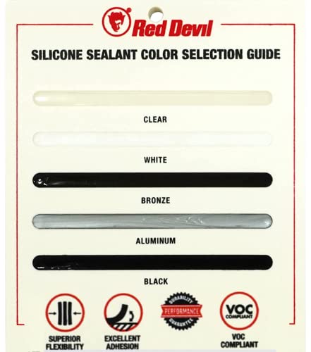Red Devil 08160I RD PRO Industrial Grade RTV 100% Silicone Sealant, 10.1 oz, White, 12 Pack - color: White, size: 12 Pack
