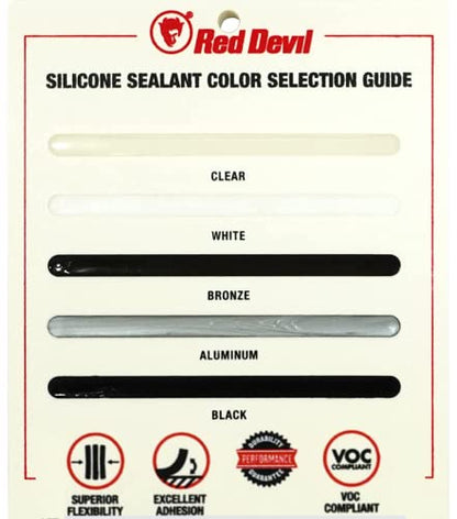 Red Devil 08160I RD PRO Industrial Grade RTV 100% Silicone Sealant, 10.1 oz, White, 12 Pack - color: White, size: 12 Pack