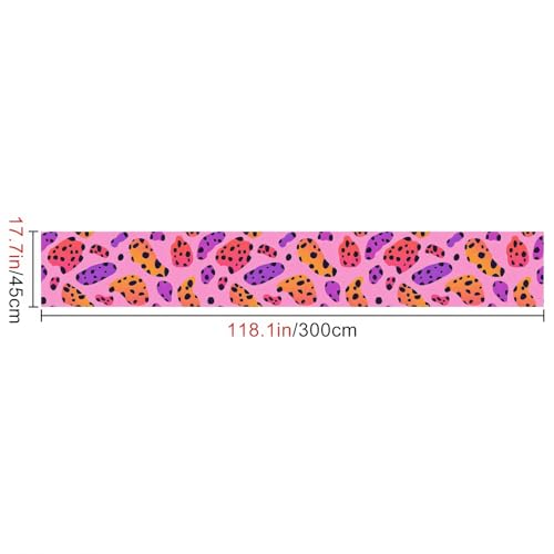 HOMETITUTE Leopard Spot Peel and Stick Wallpaper 118.1x17.7 Inch Vinyl - color: Abstract Leopard Spot