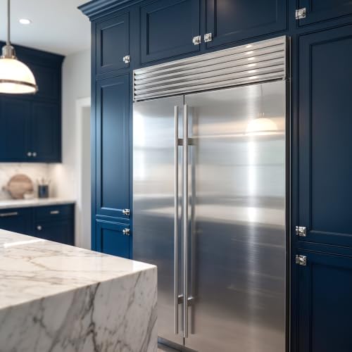 VEELIKE Stainless Steel Contact Paper Large Size 15.74x354.33 inches Wallpaper Peel and Stick Removable Temporary Adhesive Wall Paper for Dishwasher Refrigerator Washing Machine Metal Furniture - size: 15.7" x 354.3"