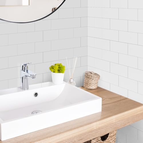VICCI Peel and Stick Backsplash Tiles 16 Pack 8 * 4 Inch, Bathroom Kitchen Tiles, Self-Adhesive Waterproof Stickers - Home Renovation Must Have - color: Sjm-51, size: 8x4IN*16PCS