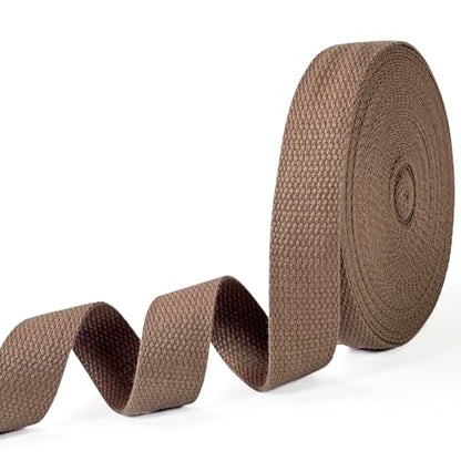 Brown Cotton Webbing 1in x 10Yards - color: Brown